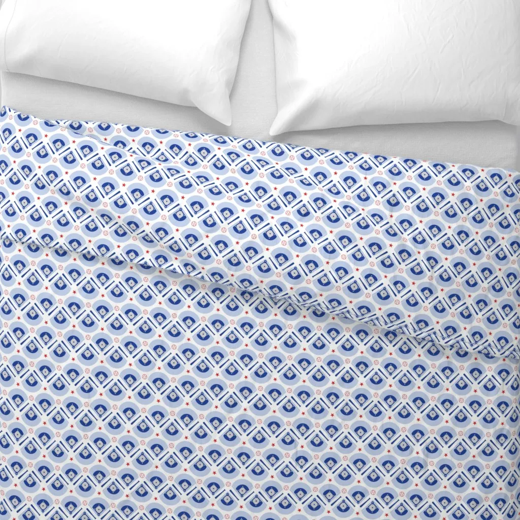 Baseball Ballpark Duvet Cover - Blue alternate view