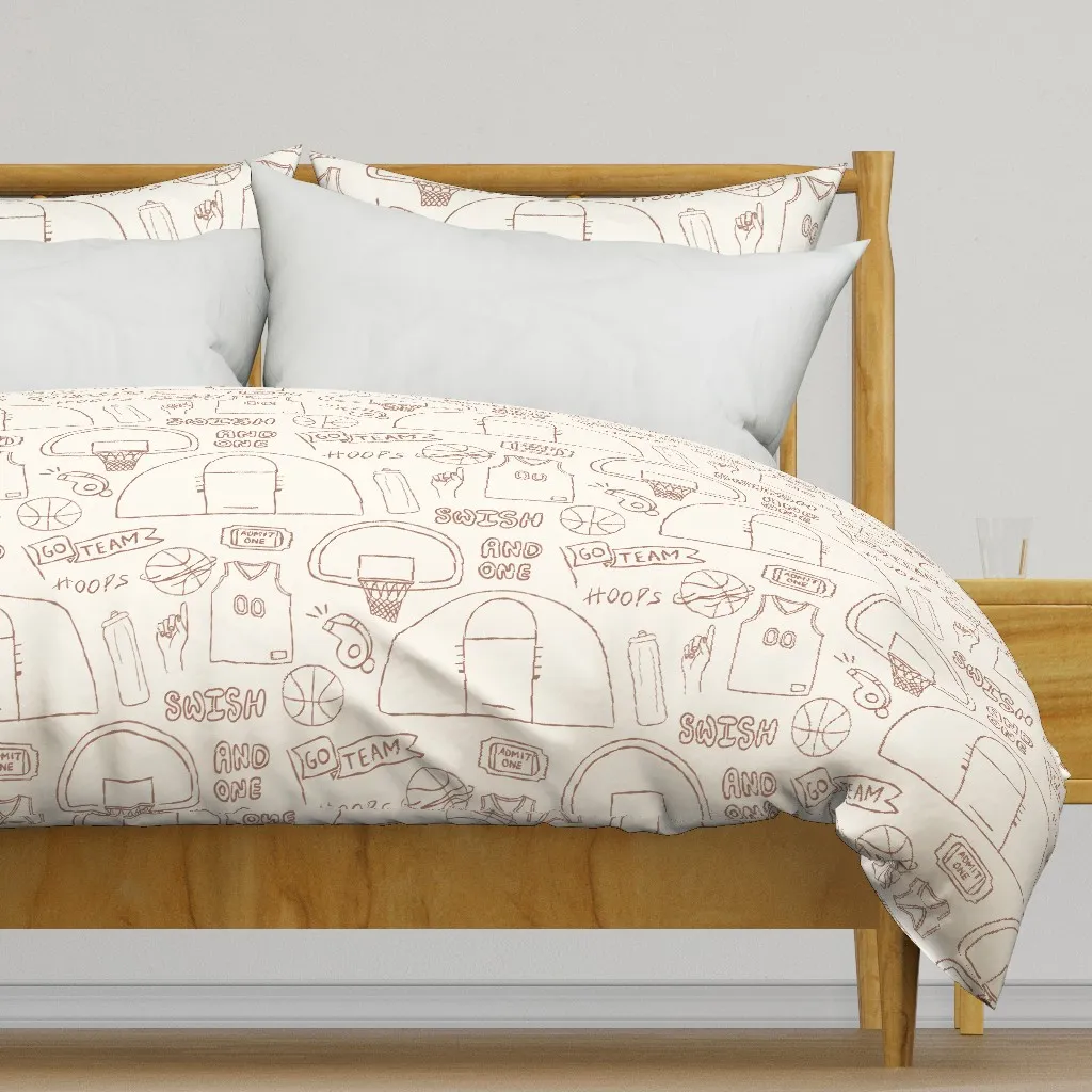 Basketball Sports Large Duvet Cover - Brown product