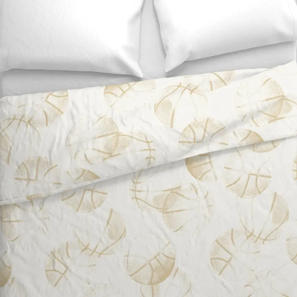 Basketball X-Ray Straw Harvest Duvet Cover - Beige alternate view