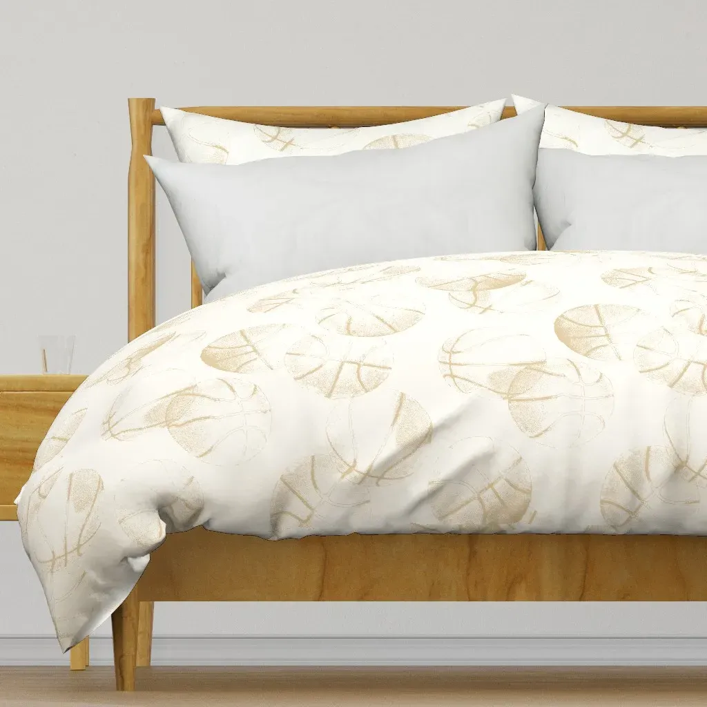 Basketball X-Ray Straw Harvest Duvet Cover - Beige product