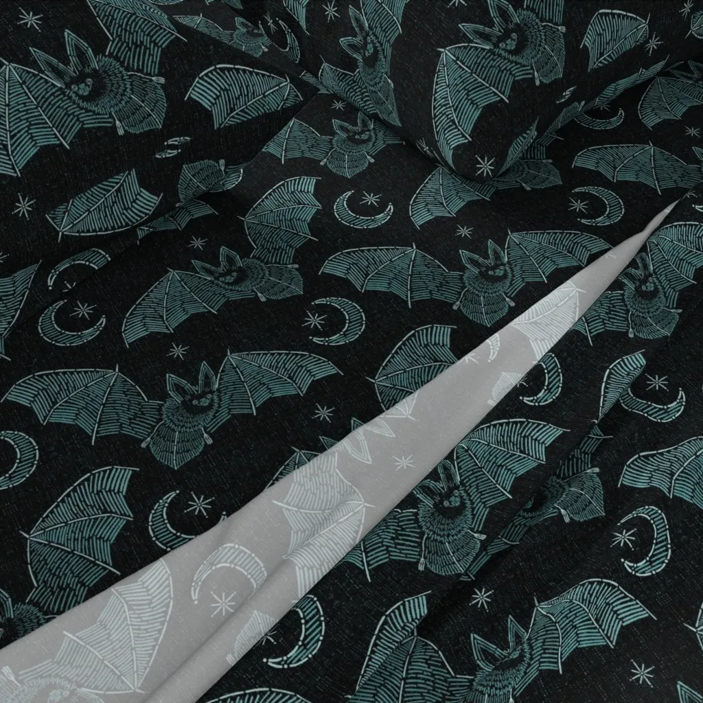Bat Stitch Crazy Twin XL Sheet Set - Teal alternate view