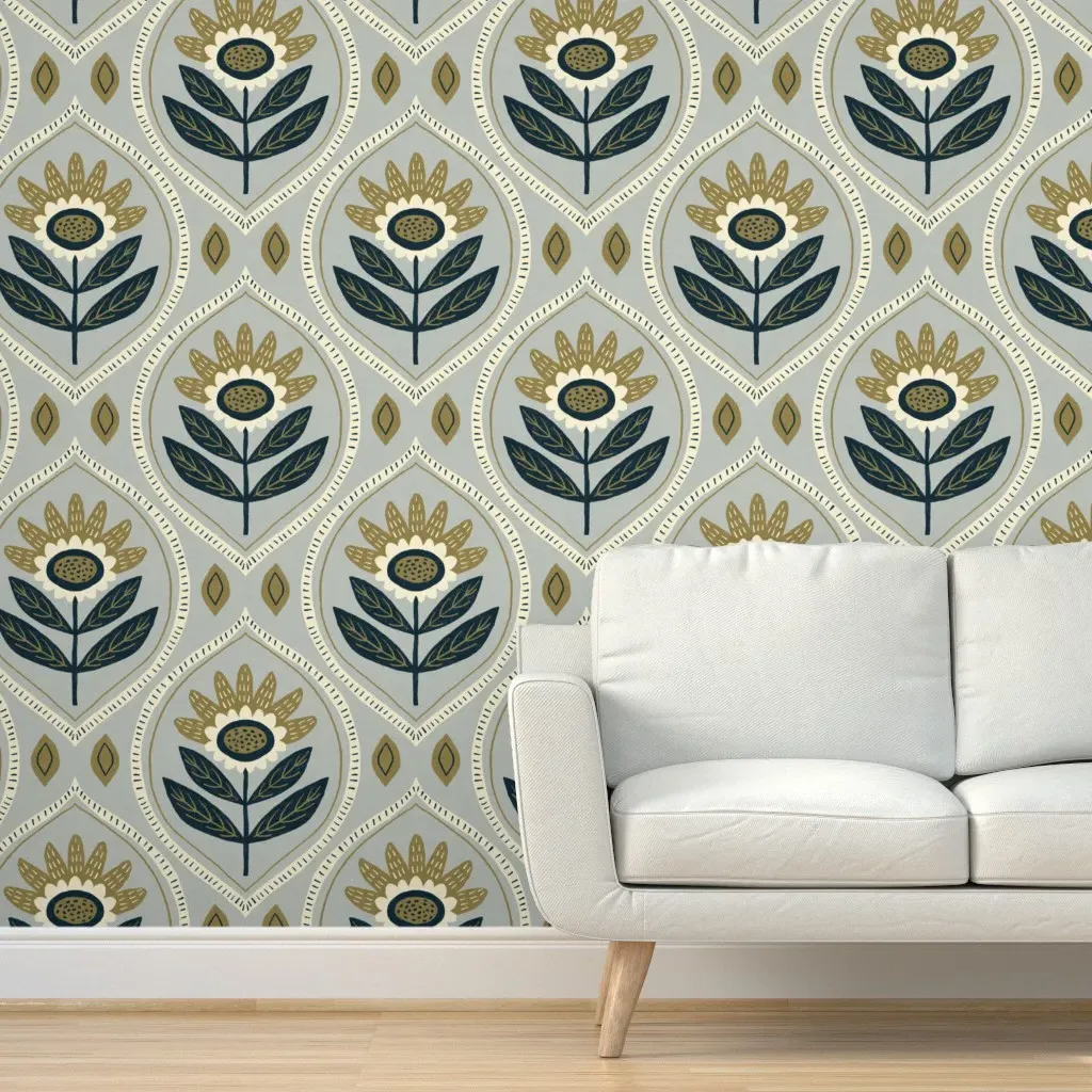 Bathilda Peel and Stick Wallpaper - French Grey product