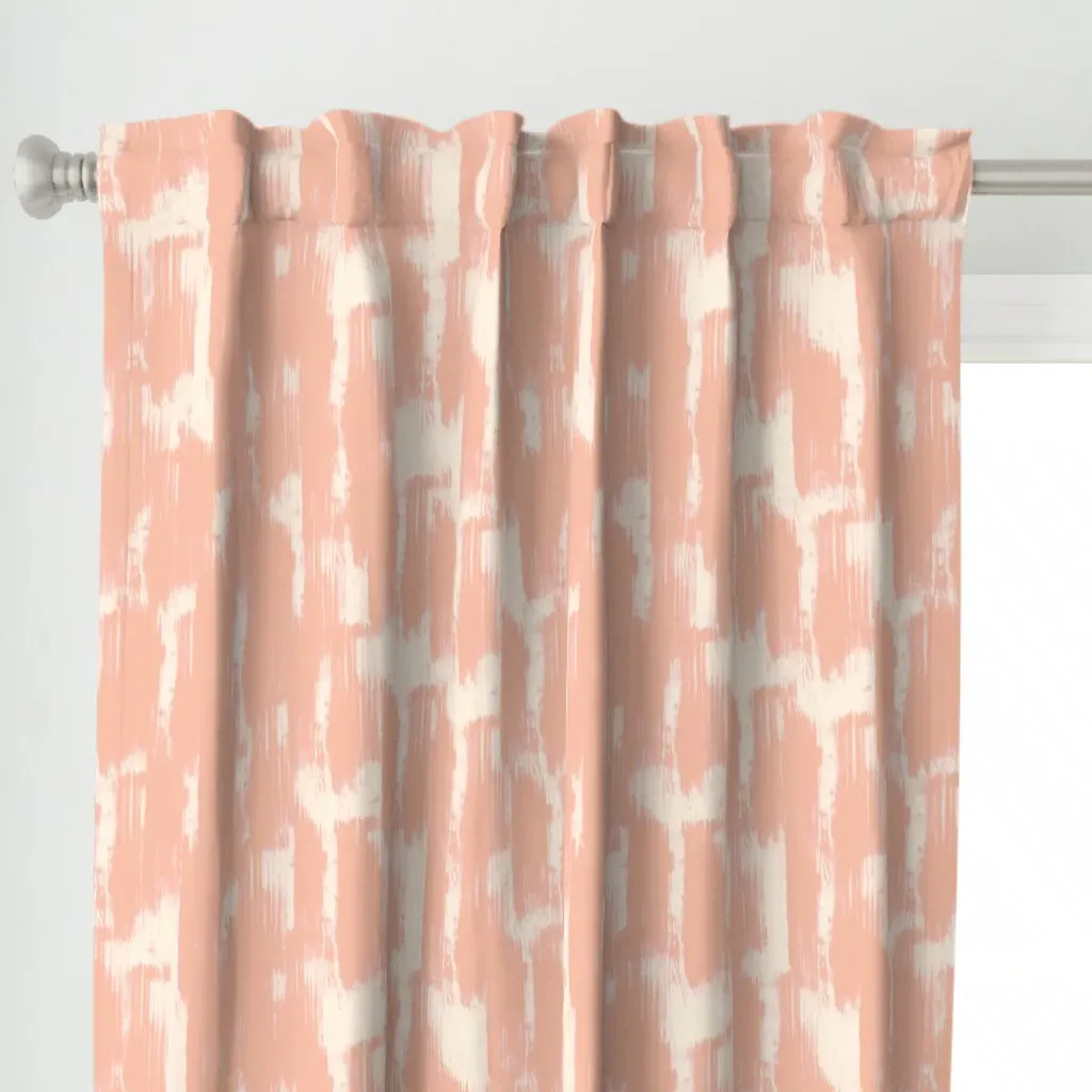 Batik Inspired Curtain Panel - Peach alternate view