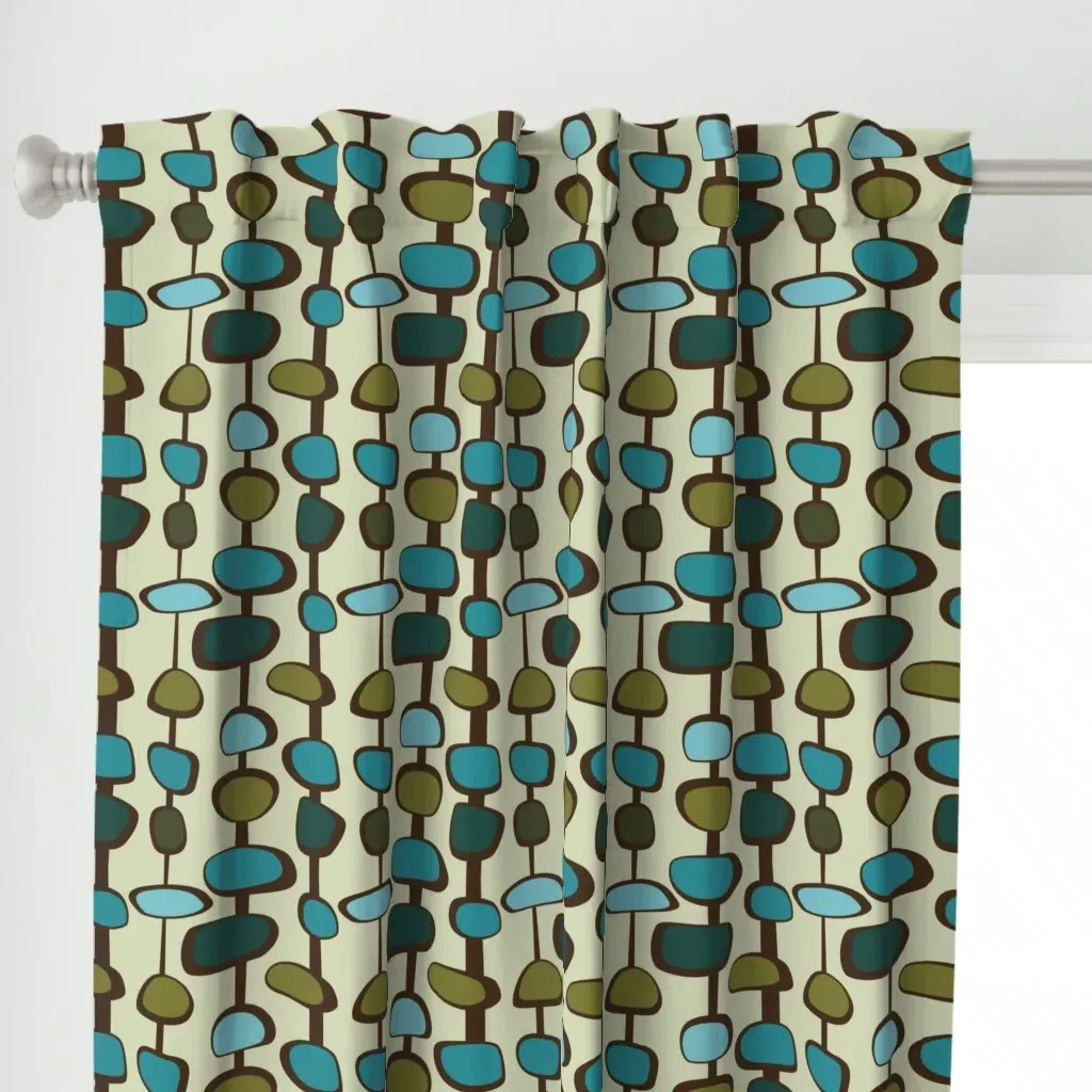 Baubles 10in Curtain Panel - Teal alternate view
