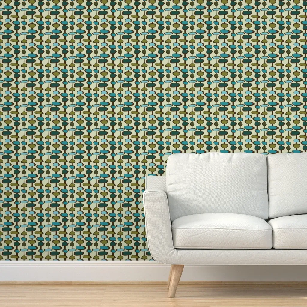 Baubles Peel and Stick Wallpaper - Teal product