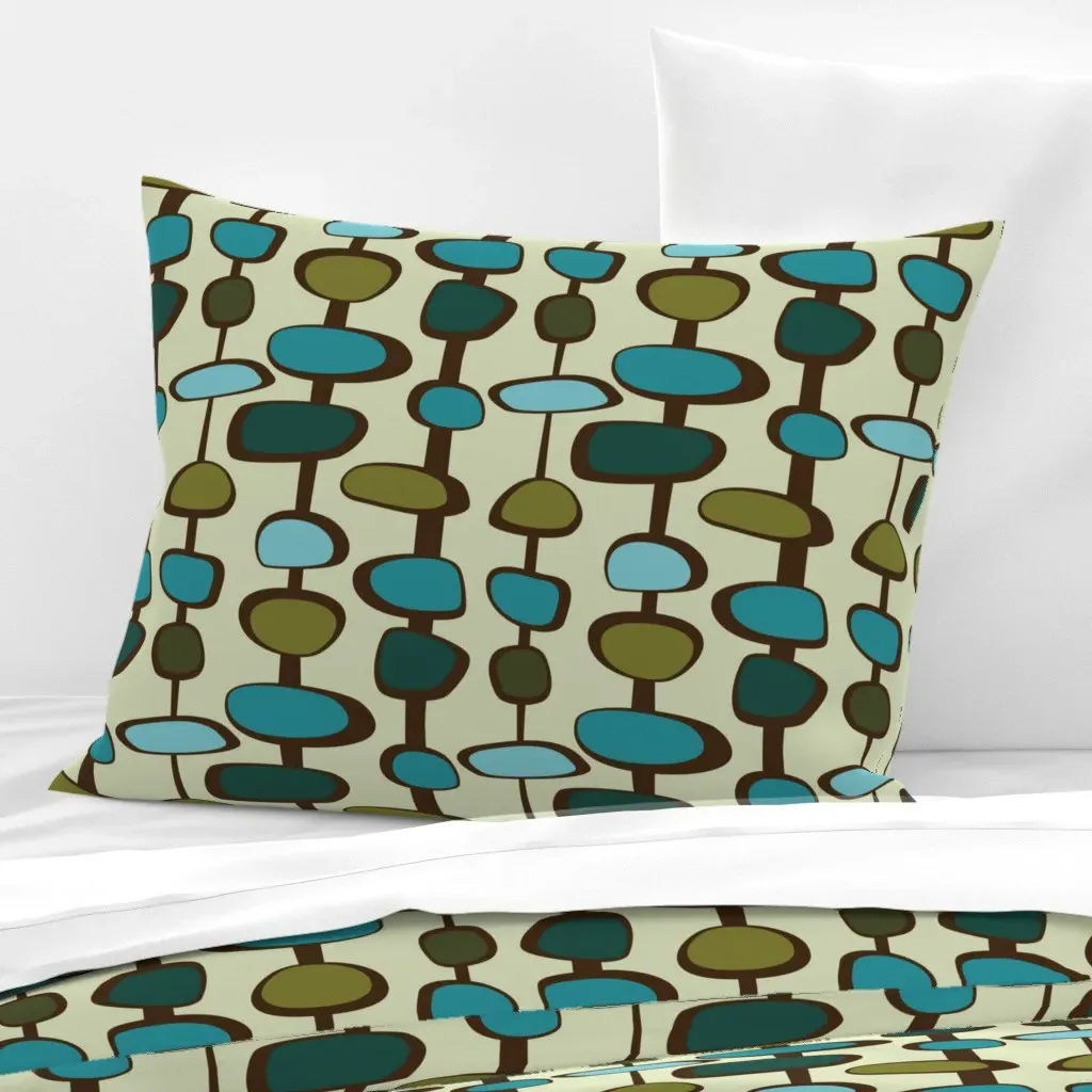 Baubles Standard Knife Edge Cushion Cover - Teal, Cotton Sateen product