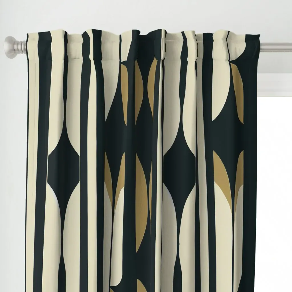 Bauhaus 62 Curtain Panel - Mustard Gold alternate view