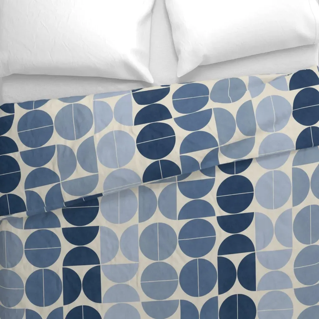 Bauhaus Balance Duvet Cover - Navy Blue alternate view