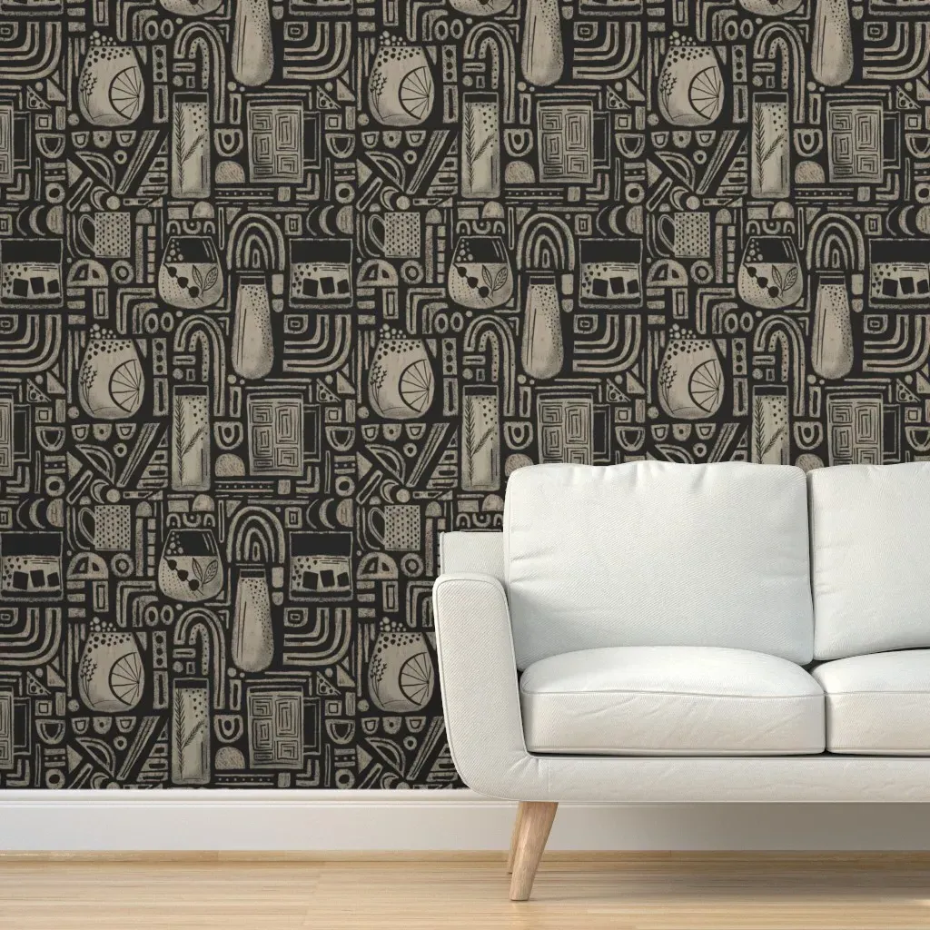 Bauhaus Bar Peel and Stick Wallpaper - Beige product
