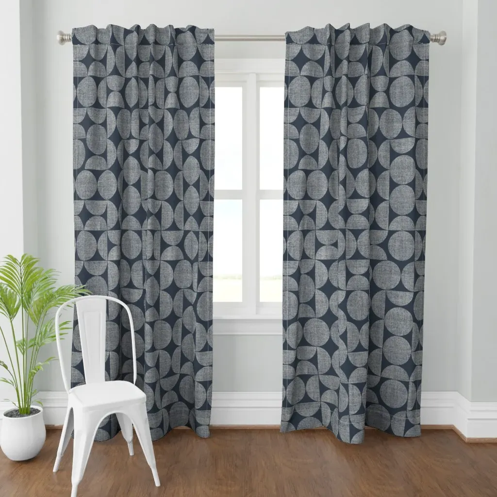 Bauhaus Geometric Curtain Panel - Light Gray product