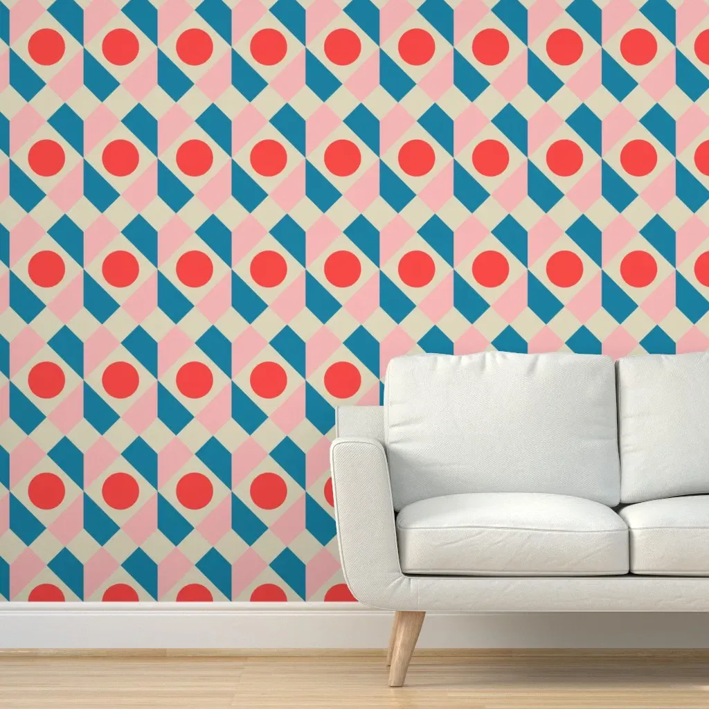 Bauhaus Pop Berlin Peel and Stick Wallpaper - Blue product