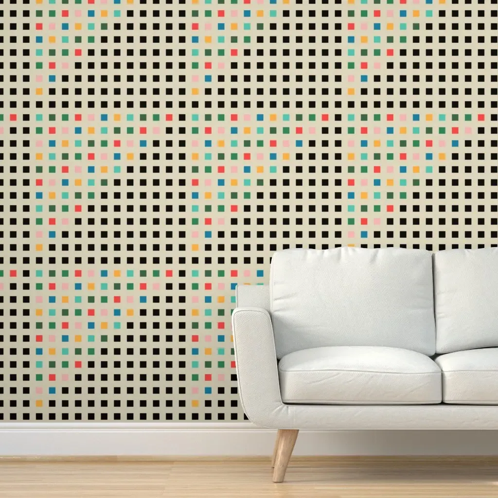 Bauhaus Pop Valencia Peel and Stick Wallpaper - Black product