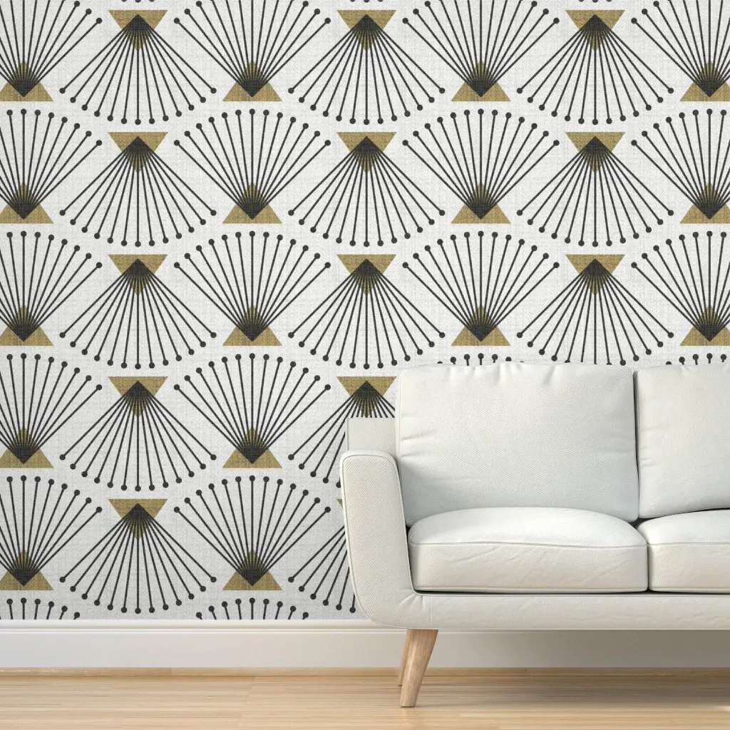 Bauhaus Shells Peel and Stick Wallpaper - Black product
