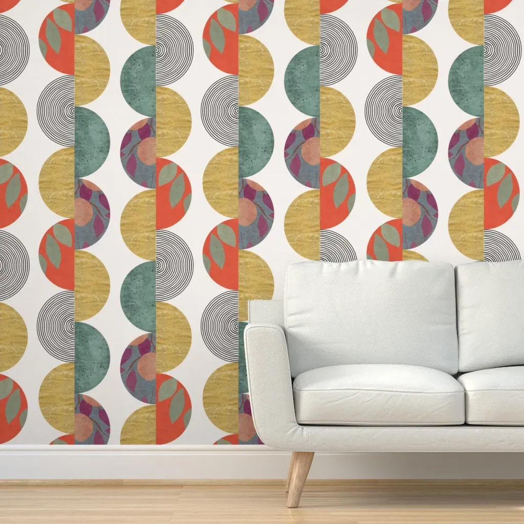 Bauhaus Textured Pattern Peel and Stick Wallpaper - Gold product