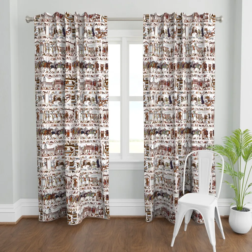 Bayeux Tapestry Curtain Panel - Brown product