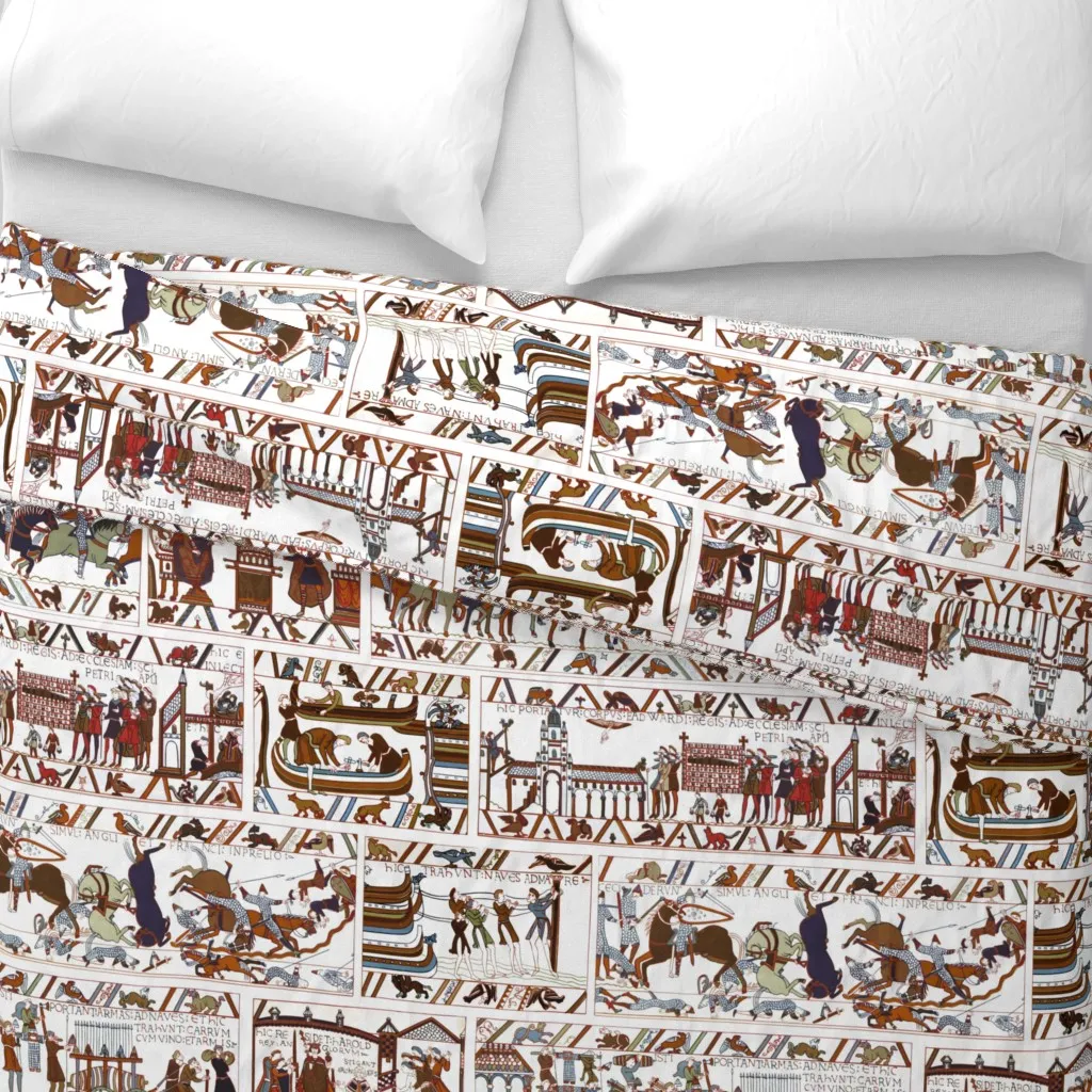Bayeux Tapestry Duvet Cover - Brown alternate view