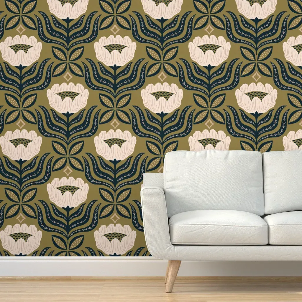 Baysan Turtle Large Peel and Stick Wallpaper - Midnight Blue product