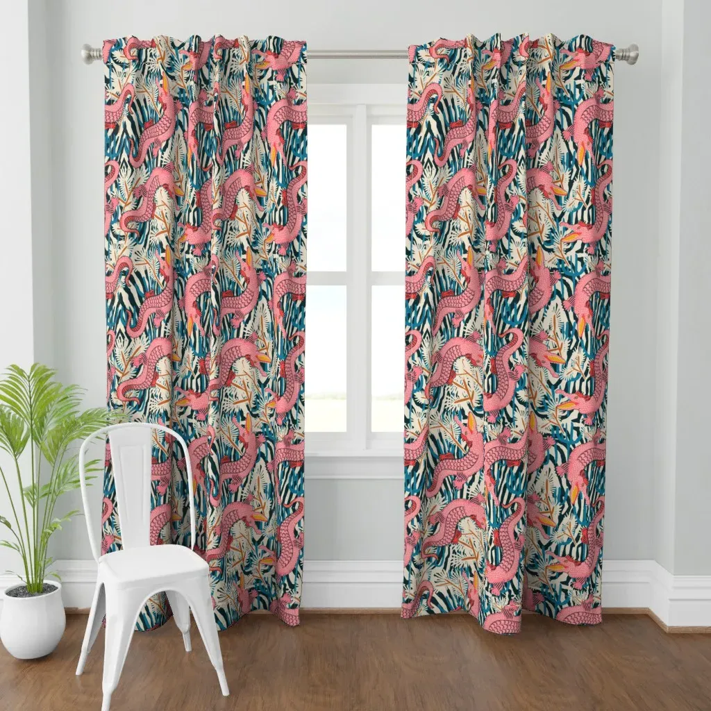 Bazaar Cosmic Gator Large Curtain Panel - Pink product