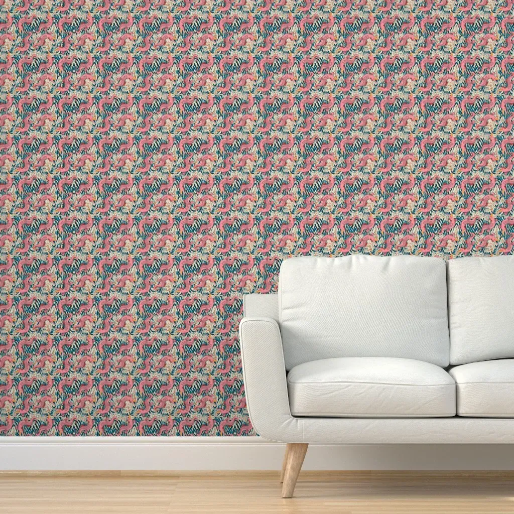 Bazaar Cosmic Gator Small Peel and Stick Wallpaper - Pink product