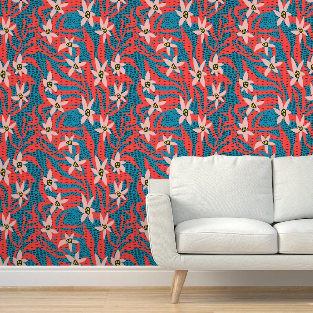 Bazaar Cosmica Wilds Peel and Stick Wallpaper - Coral product