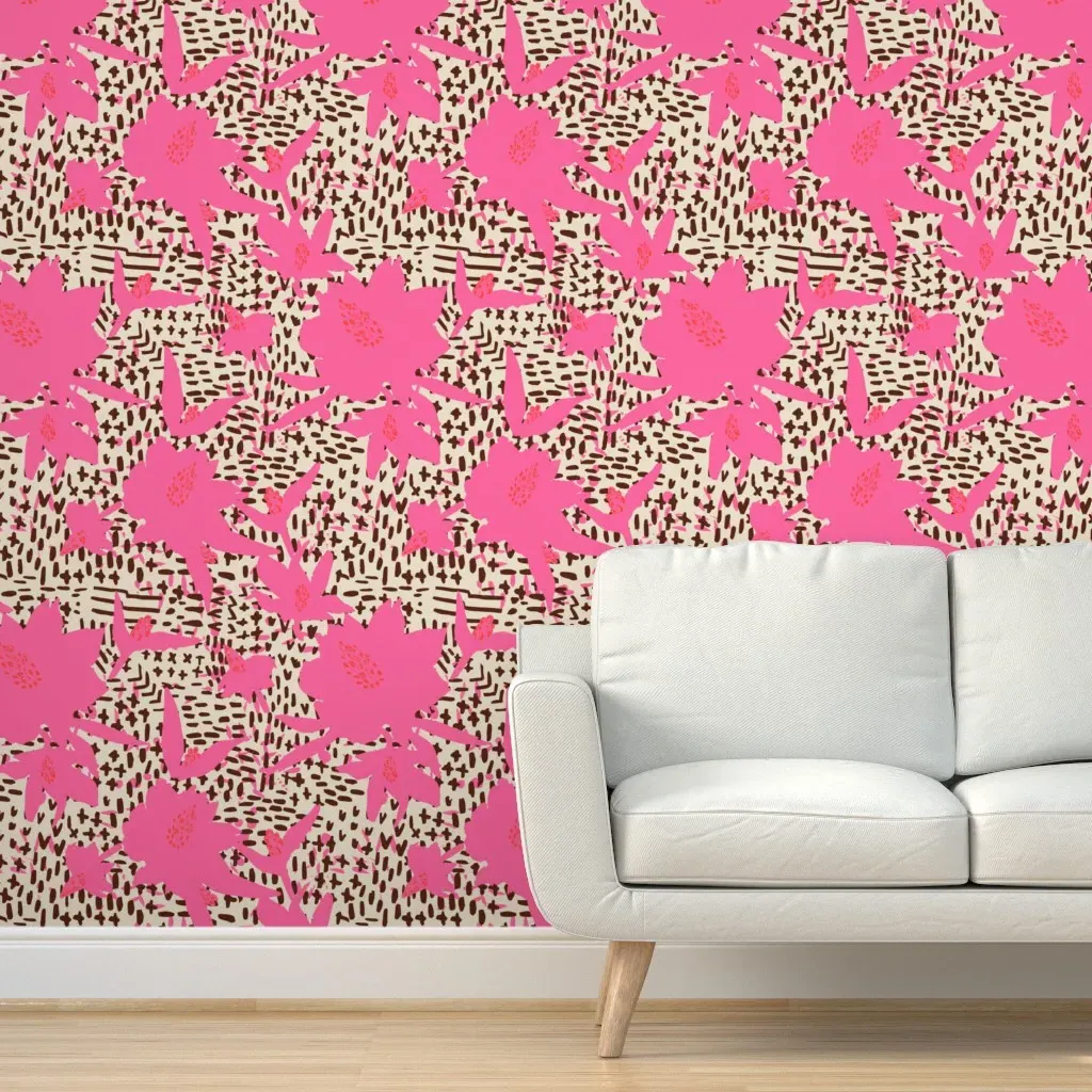Bazaar Fete Prarie Peel and Stick Wallpaper - Pink product