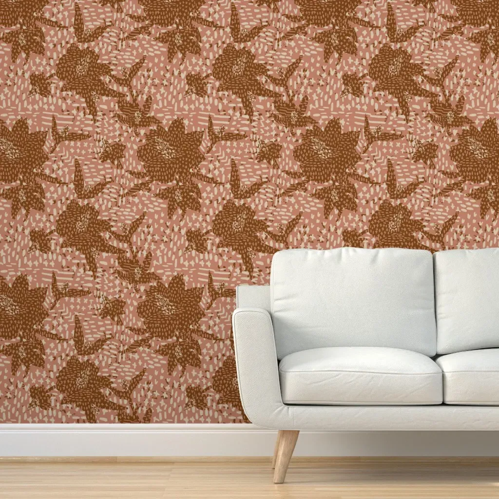 Bazaar Koko Prairie Dot Peel and Stick Wallpaper - Terracotta product