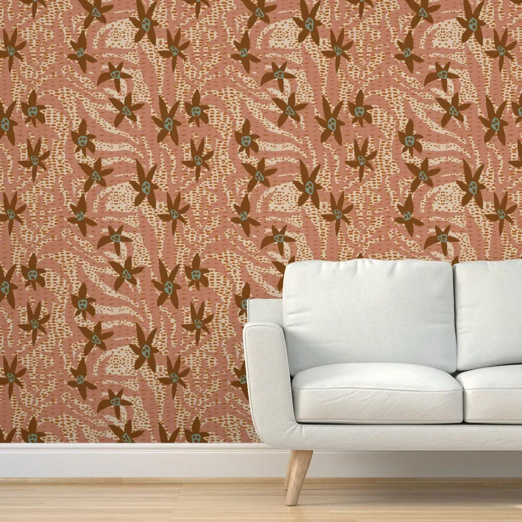 Bazaar Koko Wilds Peel and Stick Wallpaper - Dusty Rose product