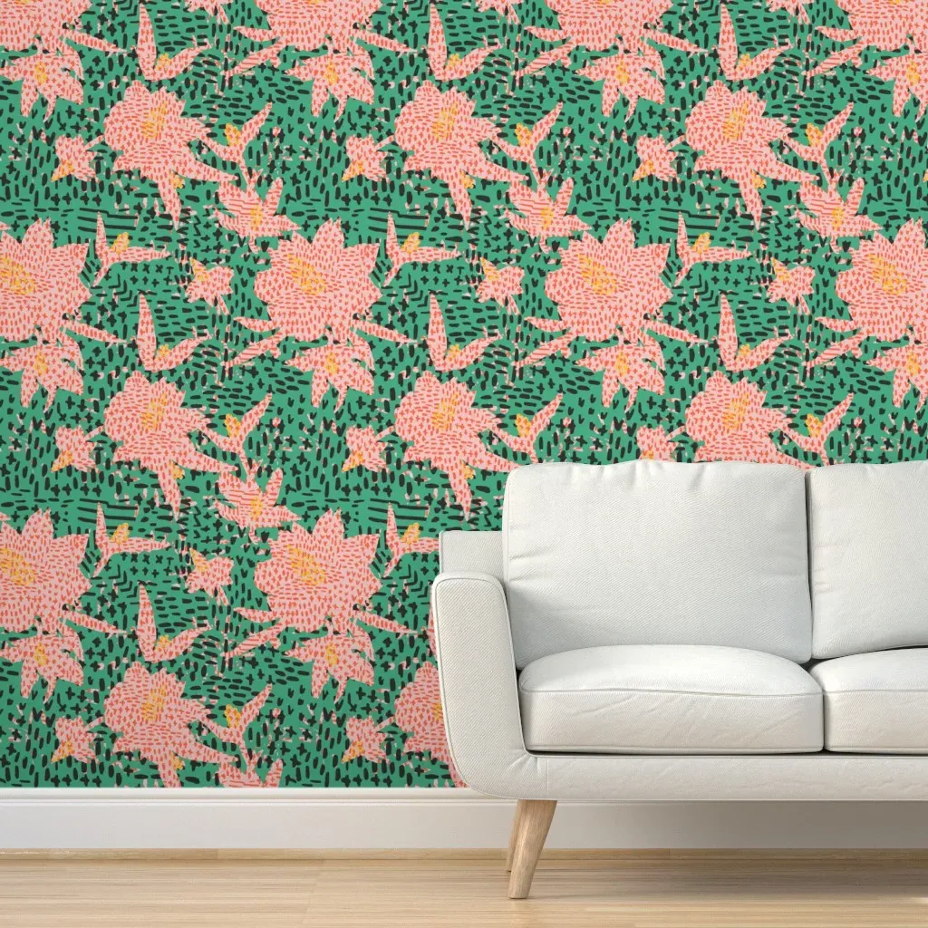 Bazaar Maxima Prairie Peel and Stick Wallpaper - Pink product