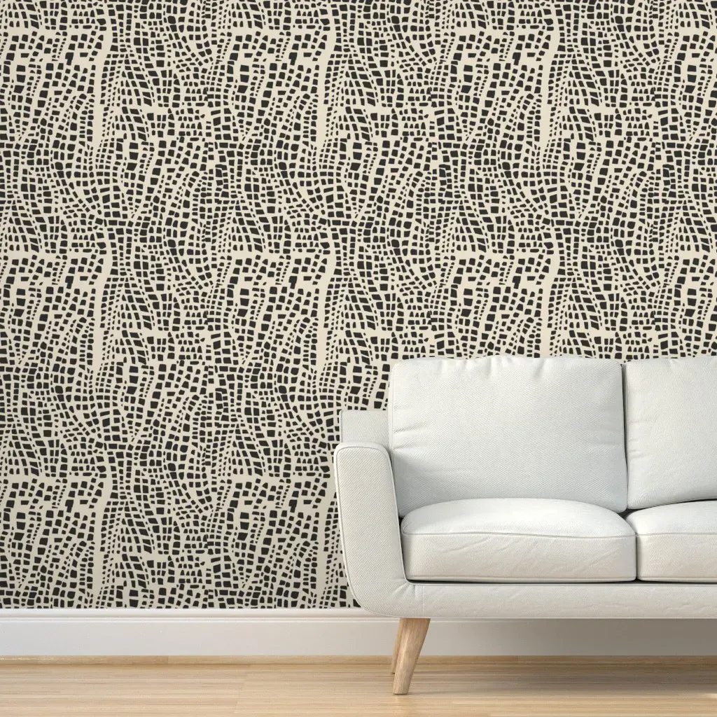 Bazaar Maxima Spots Peel and Stick Wallpaper - Dark Gray product