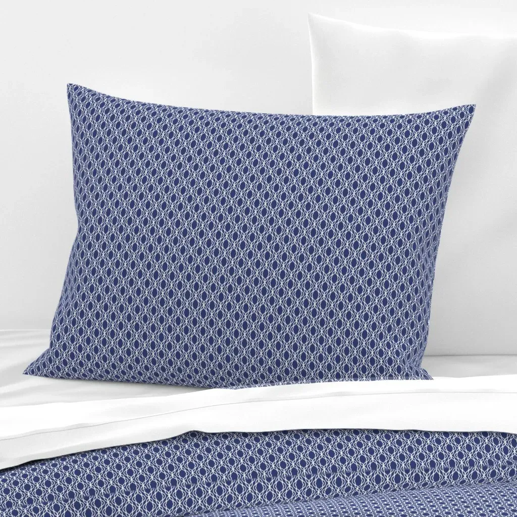 Bc 1108 A1 Moroccan Trellis Standard Knife Edge Pillow - White, Cotton Sateen product