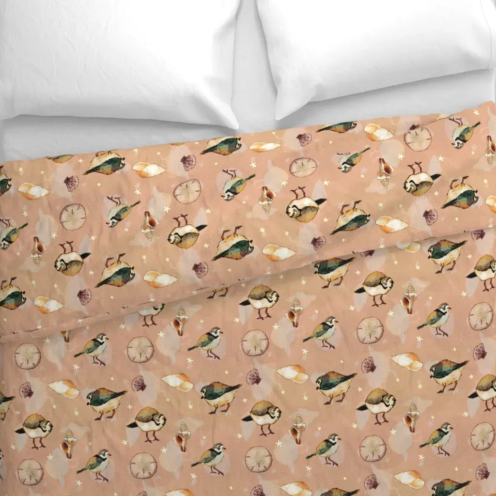 Beach Birds Duvet Cover - Peach alternate view