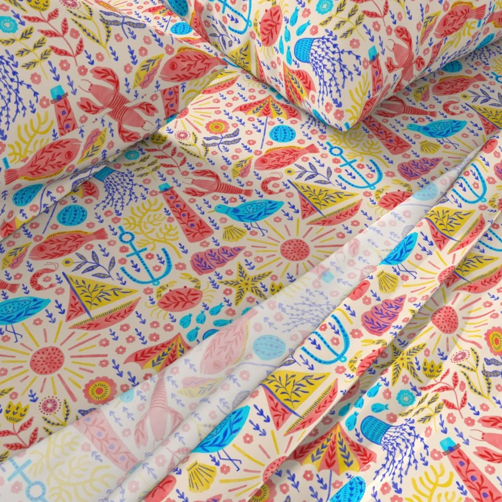 Beach Season King Size Sheet Set - Pink alternate view