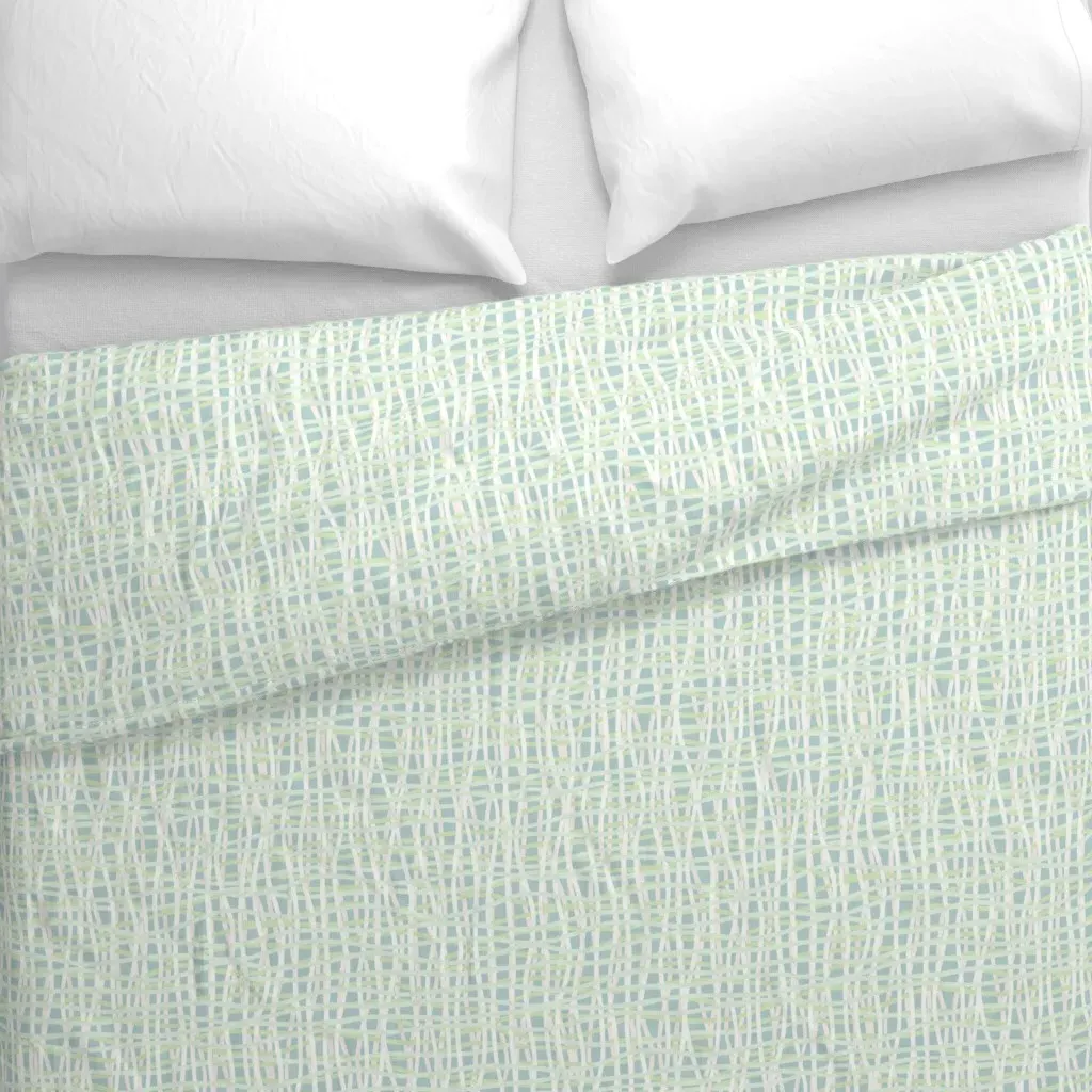 Beachy Boho Stripes Duvet Cover - Pale Green alternate view
