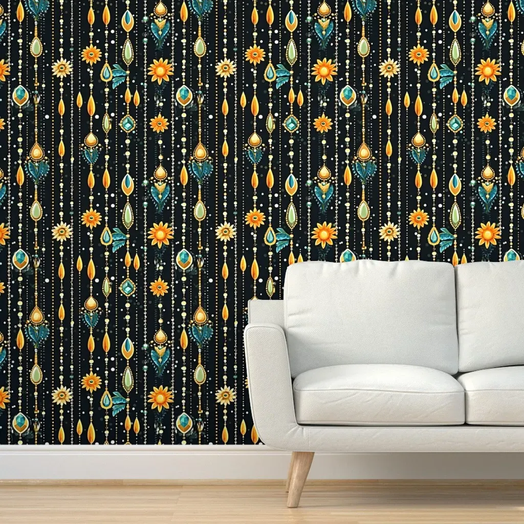 Beaded Beauty Peel and Stick Wallpaper - Gold product
