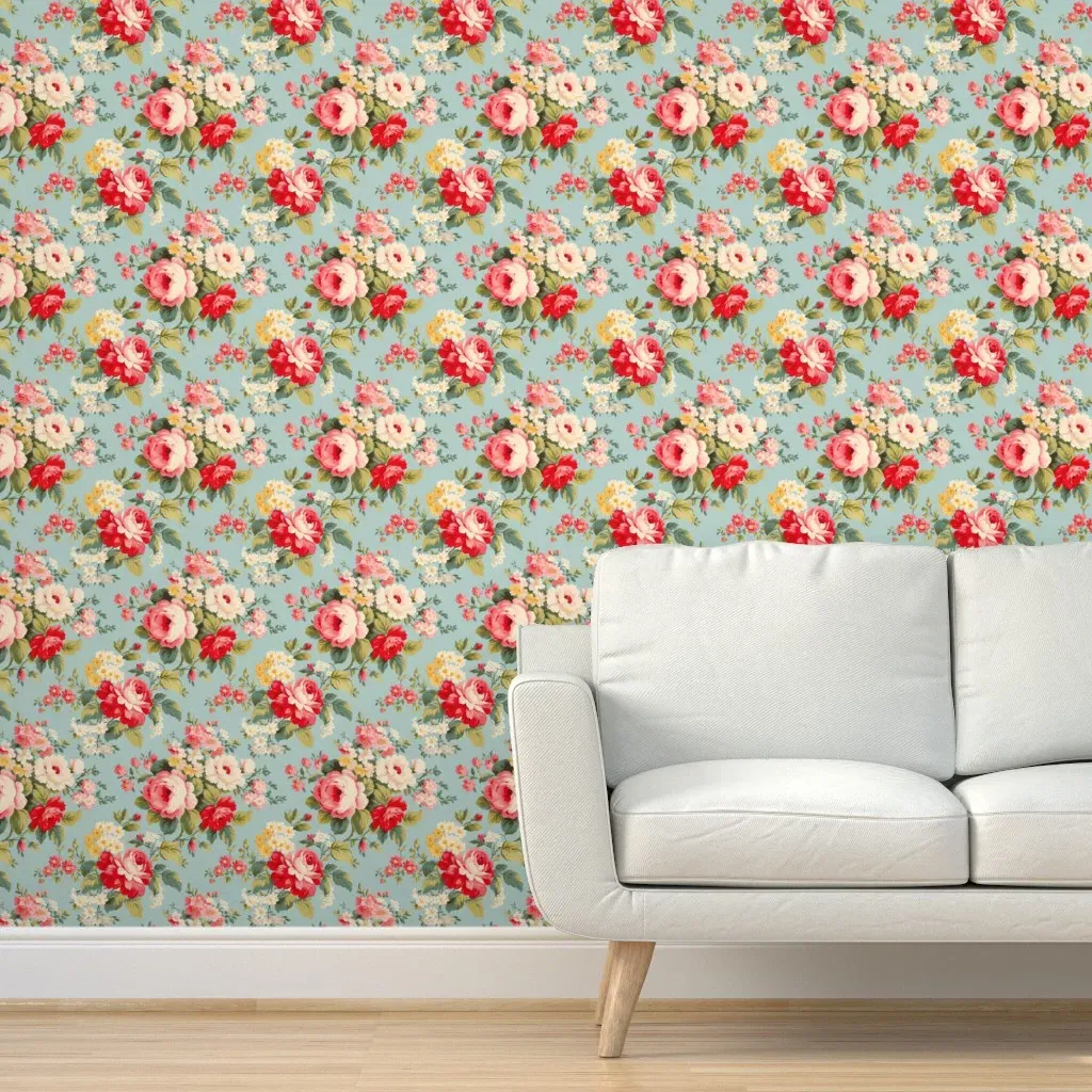 Beatrice's Birthday Peel and Stick Wallpaper - Pink product