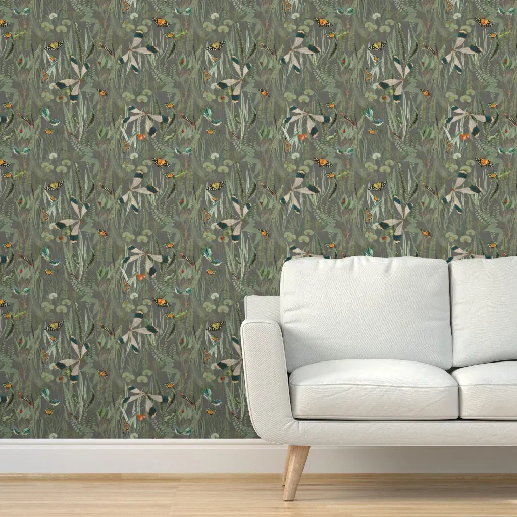 Beauty Underfoot Night Owl Peel and Stick Wallpaper - Sage Green product