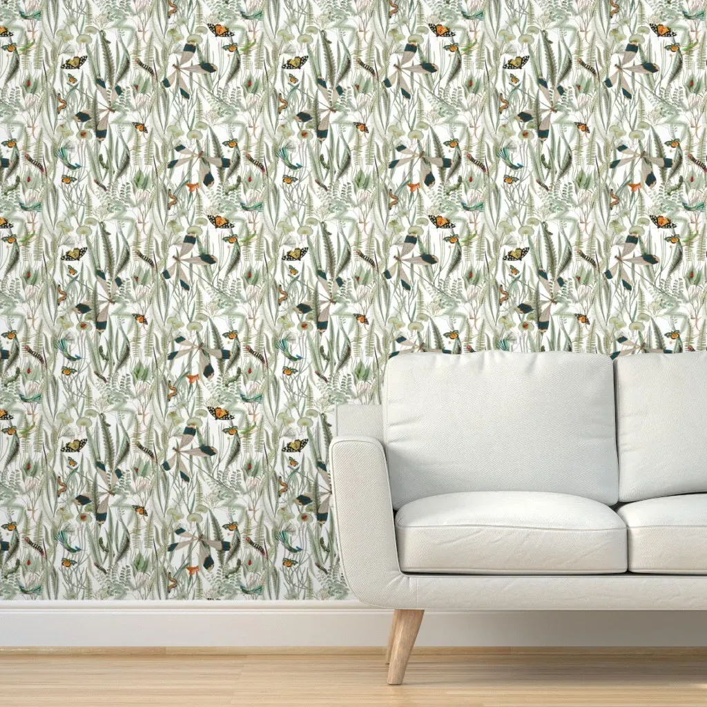 Beauty Underfoot Peel and Stick Wallpaper - Green, Sage product