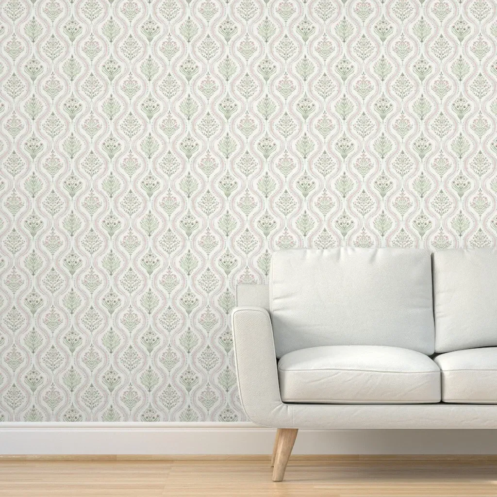 Becca Monticello Peel and Stick Wallpaper - Pink, Cream product