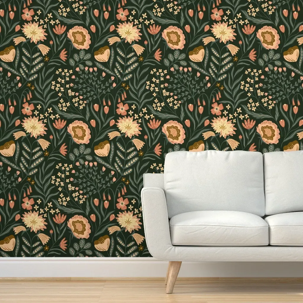 Becca Peel and Stick Wallpaper - Green, Pink product
