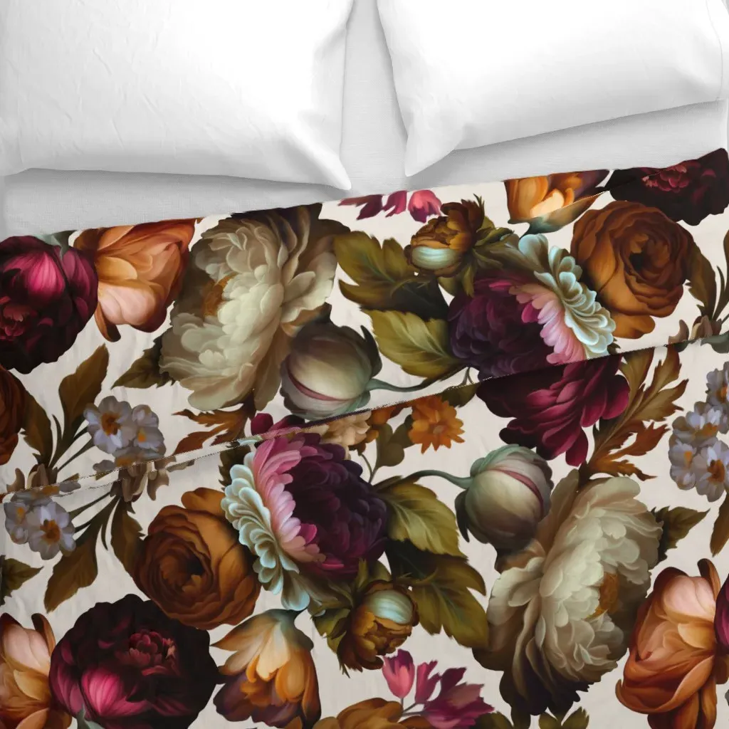 Bed Of Roses Duvet Cover - Burgundy alternate view