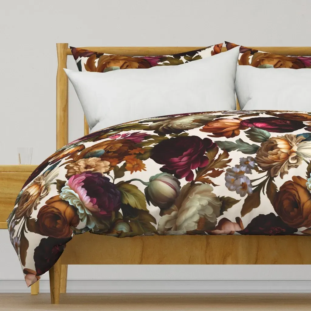 Bed Of Roses Duvet Cover - Burgundy product
