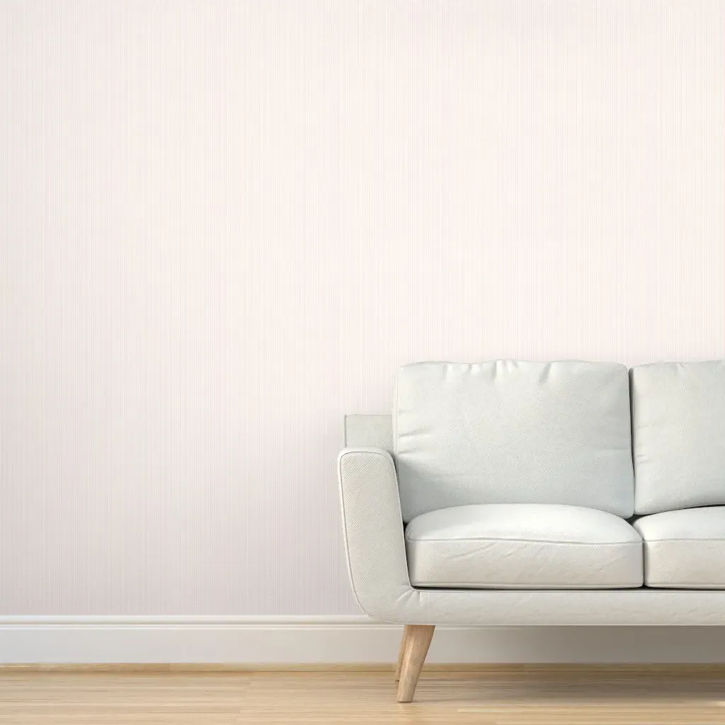 Beefy Pinstripe Peel and Stick Wallpaper - Pastel Shell Pink & White product