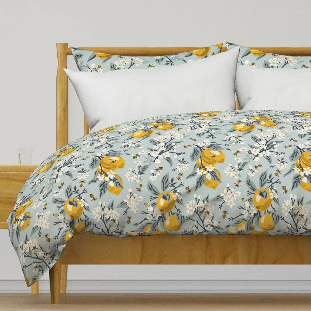 Bees & Lemons Large Duvet Cover - Yellow product