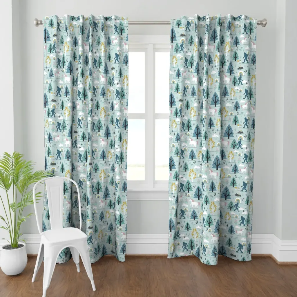 Believe In Wild Things Curtain Panel - Teal product