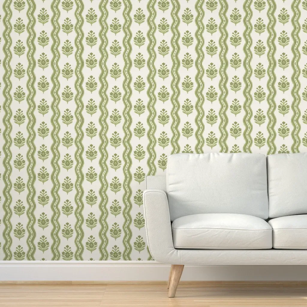 Bella Ikat Peel and Stick Wallpaper - Green product