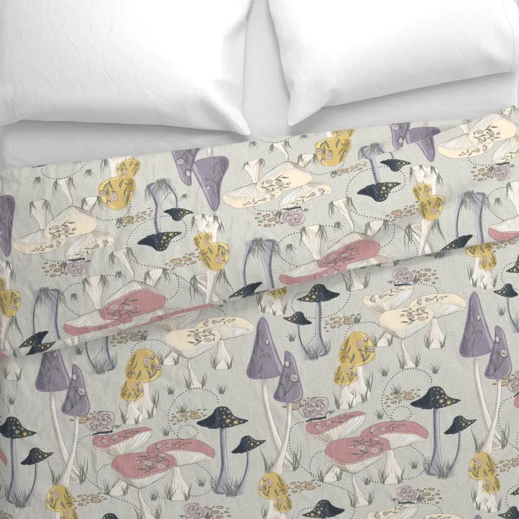 Bella Nora Fairytale Mushroom Duvet Cover - Dusty Rose alternate view