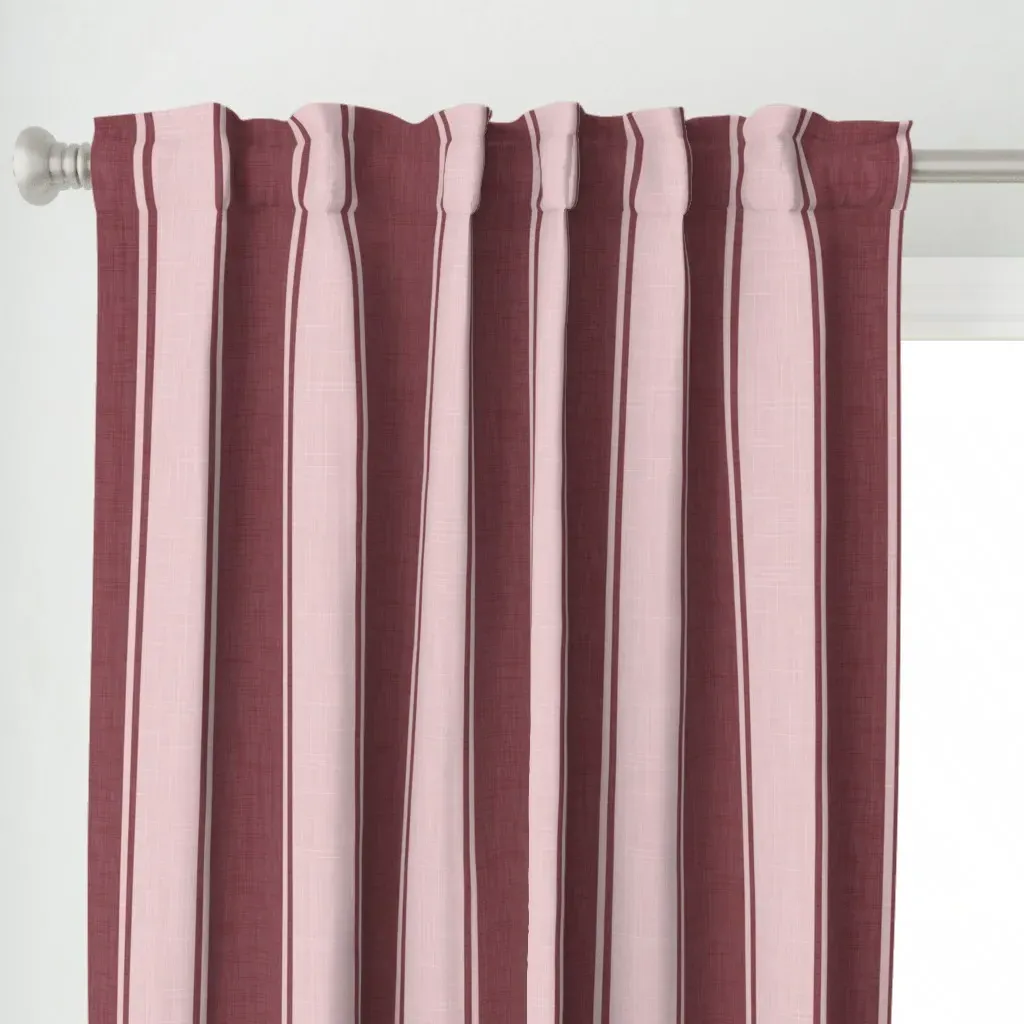 Benevolenza Stripes Curtain Panel - Burgundy alternate view