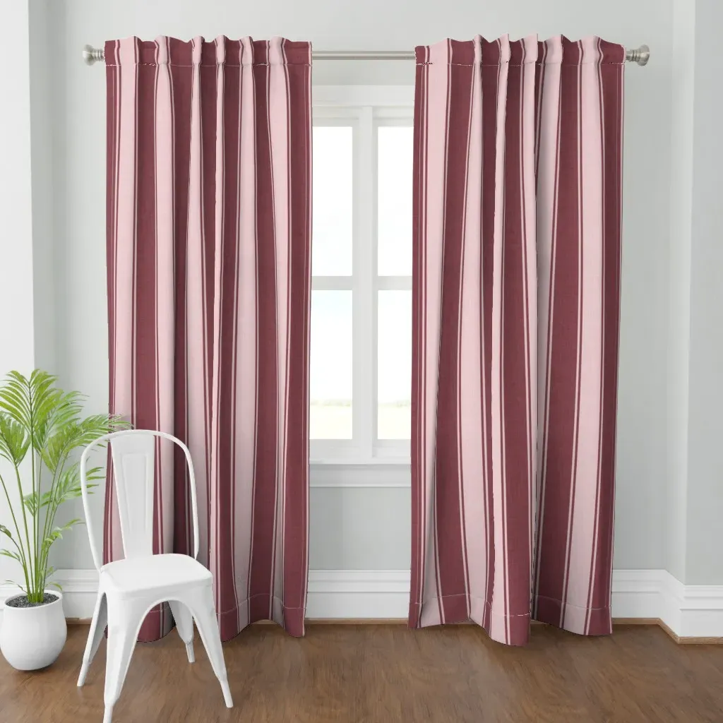 Benevolenza Stripes Curtain Panel - Burgundy product