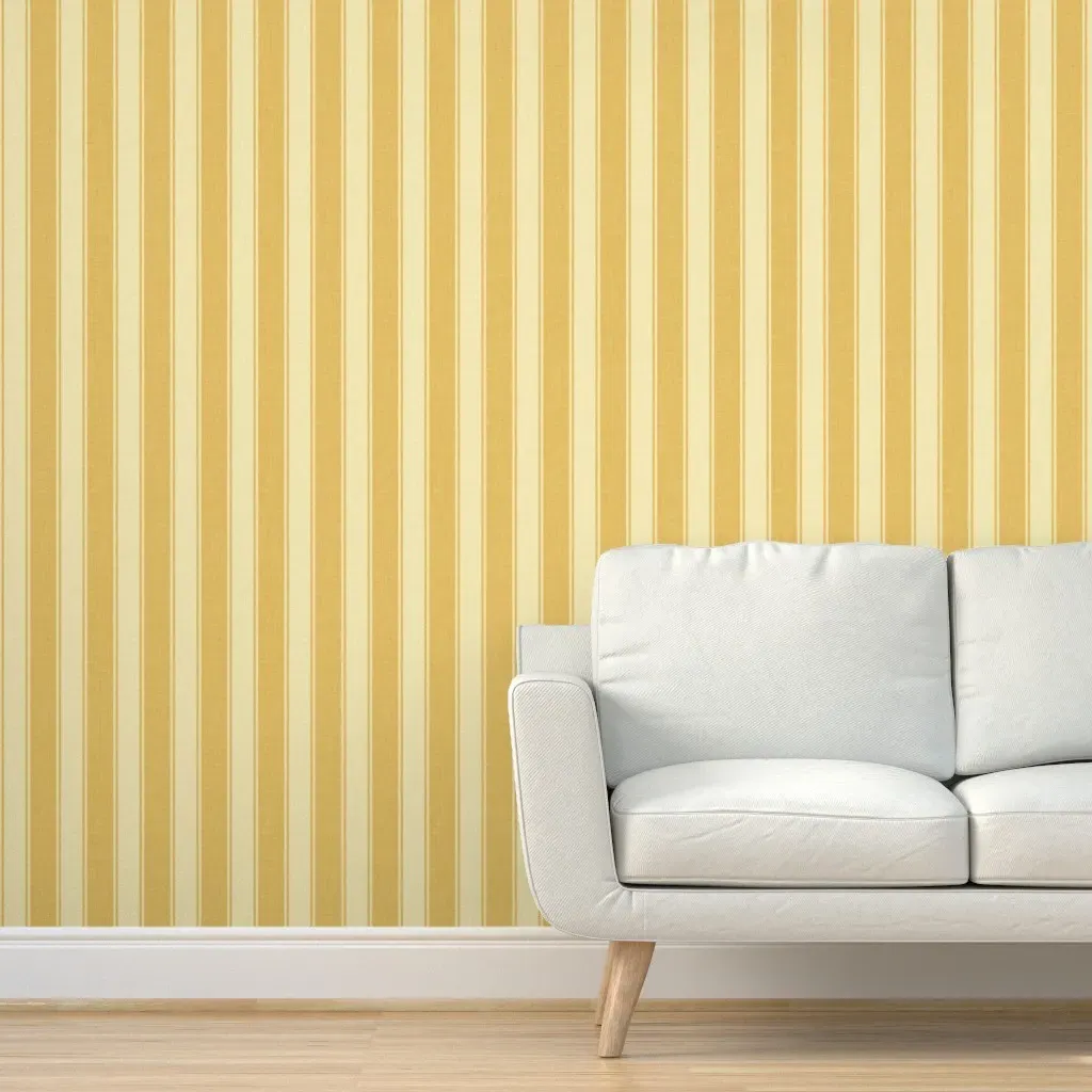 Benevolenza Stripes Damask Peel and Stick Wallpaper - Gold product