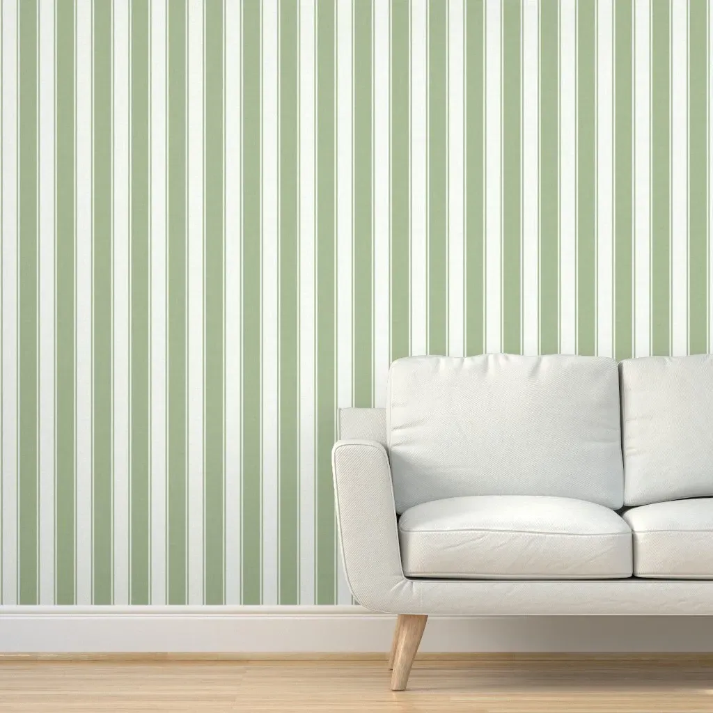 Benevolenza Stripes Peel and Stick Wallpaper - Sage Green product